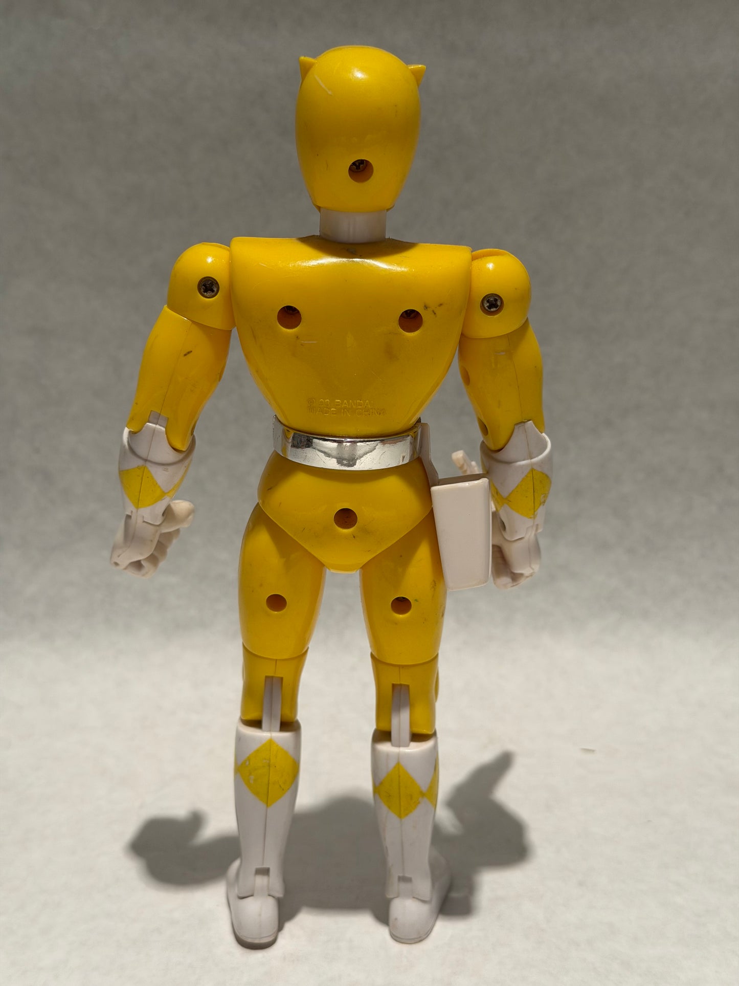 Vintage Power Rangers Yellow w Weapon