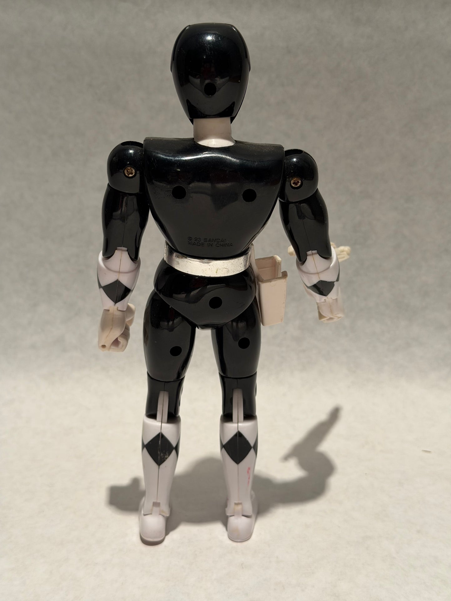 Vintage Power Rangers Black w Weapon 8”