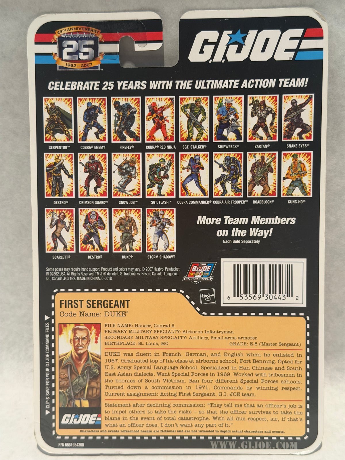 G.I. Joe 25th Anniversary Duke 1st Sergeant