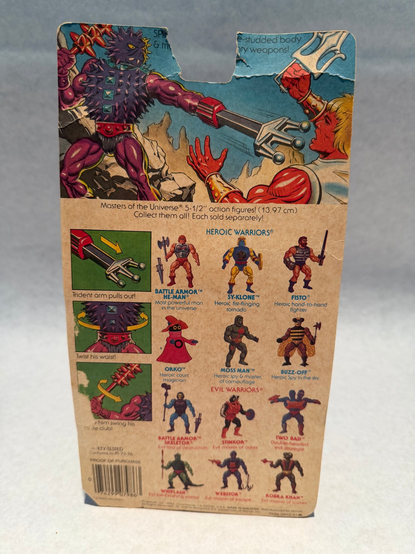 MOTU Vintage Spikor with card