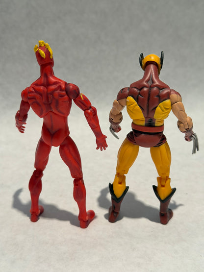 Marvel Universe 2009 Secret Wars 2 Pack Wolverine & Human Torch