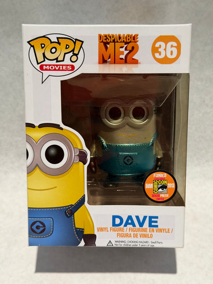 Funko Pop 36 Metallic Dave Limited Exclusive