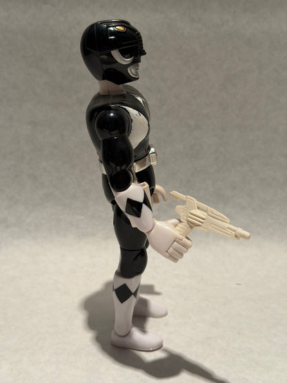Vintage Power Rangers Black w Weapon 8”