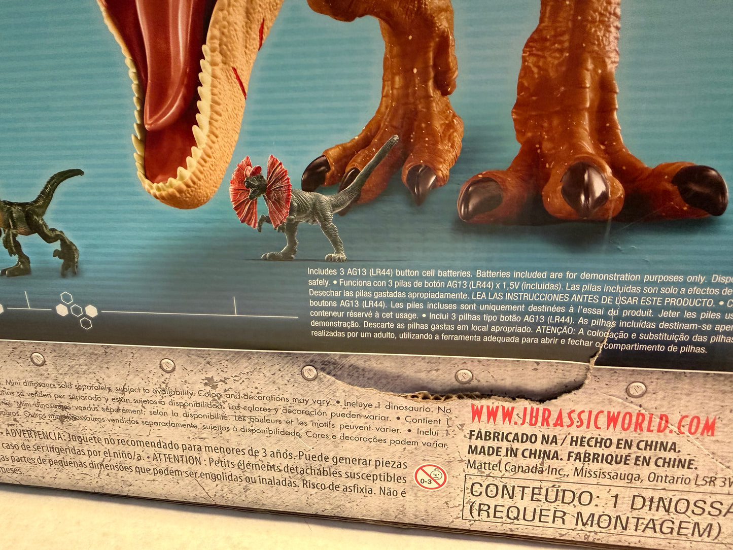 Jurassic World Tyranosaurus Rex Balltle Damage