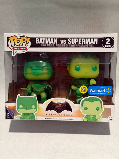 Funko Pop 2 Pack Batman vs Superman Glow in the Dark
