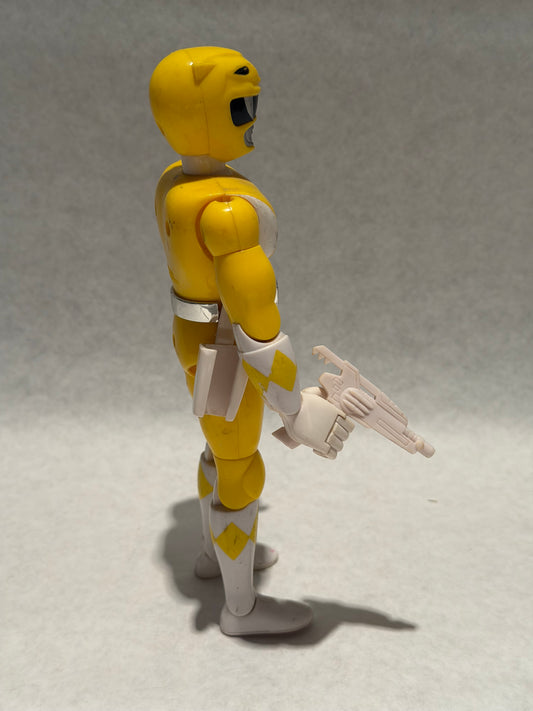Vintage Power Rangers Yellow w Weapon