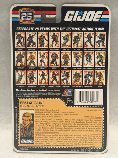 G.I. Joe 25th Anniversary 1st Sergeant Duke w Flag