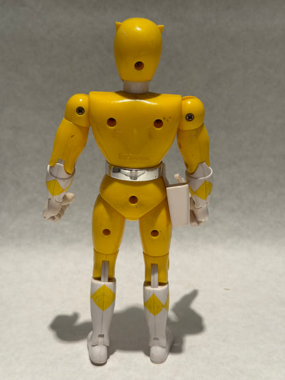 Vintage Power Rangers Yellow w Weapon