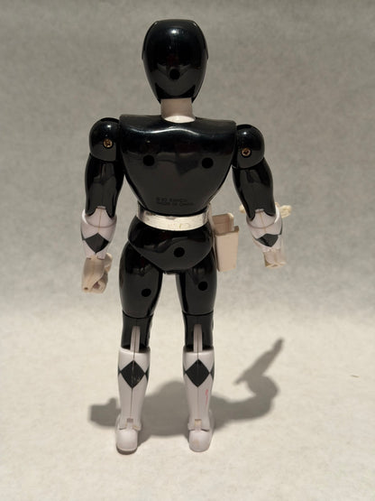 Vintage Power Rangers Black w Weapon 8”